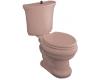 Kohler Iron Works Historic K-3463-U-45 Wild Rose Elongated Toilet with Toilet Seat and Insuliner Tank Liner