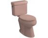 Kohler Pinoir K-3465-45 Wild Rose Comfort Height Elongated Toilet with Concealed Trapway and Left-Hand Trip Lever