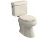 Kohler Pinoir K-3465-47 Almond Comfort Height Elongated Toilet with Concealed Trapway and Left-Hand Trip Lever