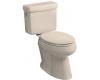 Kohler Pinoir K-3465-55 Innocent Blush Comfort Height Elongated Toilet with Concealed Trapway and Left-Hand Trip Lever