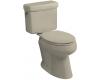 Kohler Pinoir K-3465-G9 Sandbar Comfort Height Elongated Toilet with Concealed Trapway and Left-Hand Trip Lever