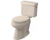 Kohler Pinoir K-3465-RA-55 Innocent Blush Comfort Height Elongated Toilet with Concealed Trapway and Right-Hand Trip Lever