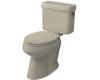 Kohler Pinoir K-3465-RA-G9 Sandbar Comfort Height Elongated Toilet with Concealed Trapway and Right-Hand Trip Lever