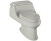 Kohler San Raphael K-3466-95 Ice Grey One-Piece Elongated Toilet with Concealed Trapway, Toilet Seat and Left-Hand Trip Lever