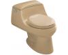 Kohler San Raphael K-3467-33 Mexican Sand One-Piece Round-Front Toilet with Concealed Trapway, French Curve Toilet Seat and Trip Lever