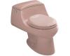 Kohler San Raphael K-3467-45 Wild Rose One-Piece Round-Front Toilet with Concealed Trapway, French Curve Toilet Seat and Trip Lever