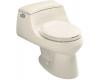 Kohler San Raphael K-3467-47 Almond One-Piece Round-Front Toilet with Concealed Trapway, French Curve Toilet Seat and Trip Lever