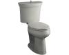 Kohler Serif K-3468-95 Ice Grey Comfort Height Elongated Toilet with Concealed Trapway and Flush Actuator