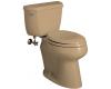 Kohler Wellworth K-3481-33 Mexican Sand Comfort Height Elongated Toilet with Concealed Trapway and Left-Hand Trip Lever