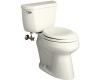 Kohler Wellworth K-3481-58 Thunder Grey Comfort Height Elongated Toilet with Concealed Trapway and Left-Hand Trip Lever
