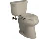 Kohler Wellworth K-3481-G9 Sandbar Comfort Height Elongated Toilet with Concealed Trapway and Left-Hand Trip Lever