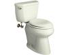 Kohler Wellworth K-3481-NG Tea Green Comfort Height Elongated Toilet with Concealed Trapway and Left-Hand Trip Lever