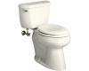 Kohler Wellworth K-3481-U-52 Navy Comfort Height Elongated Toilet with Concealed Trapway, Left-Hand Trip Lever and Tank Liner