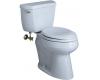 Kohler Wellworth K-3481-U-6 Skylight Comfort Height Elongated Toilet with Concealed Trapway, Left-Hand Trip Lever and Tank Liner