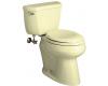 Kohler Wellworth K-3481-U-Y2 Sunlight Comfort Height Elongated Toilet with Concealed Trapway, Left-Hand Trip Lever and Tank Liner