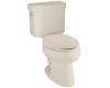 Kohler Pinoir K-3482-47 Almond Elongated Toilet with Left-Hand Trip Lever