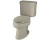 Kohler Pinoir K-3482-RA-G9 Sandbar Elongated Toilet with Right-Hand Trip Lever