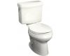 Kohler Pinoir K-3483-0 White Round-Front Toilet with Left-Hand Trip Lever