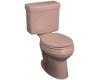 Kohler Pinoir K-3483-45 Wild Rose Round-Front Toilet with Left-Hand Trip Lever