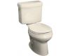 Kohler Pinoir K-3483-47 Almond Round-Front Toilet with Left-Hand Trip Lever