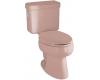 Kohler Pinoir K-3485-45 Wild Rose Comfort Height Elongated Toilet with Left-Hand Trip Lever