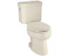 Kohler Pinoir K-3485-47 Almond Comfort Height Elongated Toilet with Left-Hand Trip Lever