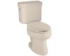Kohler Pinoir K-3485-55 Innocent Blush Comfort Height Elongated Toilet with Left-Hand Trip Lever