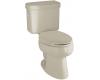 Kohler Pinoir K-3485-G9 Sandbar Comfort Height Elongated Toilet with Left-Hand Trip Lever