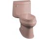 Kohler Cimarron K-3489-RA-45 Wild Rose Comfort Height Elongated Toilet with Toilet Seat and Right-Hand Trip Lever