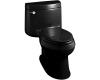 Kohler Cimarron K-3489-RA-7 Black Black Comfort Height Elongated Toilet with Toilet Seat and Right-Hand Trip Lever
