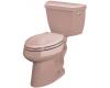 Kohler Highline K-3493-TR-45 Wild Rose Pressure-Lite Comfort Height Elongated 1.4 GPF Toilet with Right-Hand Trip Lever and Cover Locks