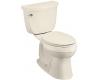 Kohler Cimarron K-3496-47 Almond Comfort Height Two-Piece Elongated Toilet with Left-Hand Trip Lever