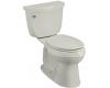 Kohler Cimarron K-3496-T-95 Ice Grey Comfort Height Two-Piece Elongated Toilet with Tank Cover Locks and Left-Hand Trip Lever