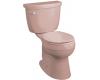 Kohler Cimarron K-3497-45 Wild Rose Comfort Height Two-Piece Round-Front Toilet with Left-Hand Trip Lever