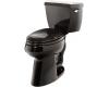 Kohler Wellworth K-3505-TR-58 Thunder Grey Pressure Lite Elongated 1.4 GPF Toilet with Tank Cover Locks and Right-Hand Trip Lever