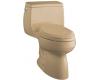 Kohler Gabrielle K-3513-33 Mexican Sand Comfort Height One-Piece Elongated Toilet with Toilet Seat and Left-Hand Trip Lever