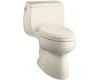 Kohler Gabrielle K-3513-47 Almond Comfort Height One-Piece Elongated Toilet with Toilet Seat and Left-Hand Trip Lever