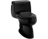 Kohler Gabrielle K-3513-7 Black Black Comfort Height One-Piece Elongated Toilet with Toilet Seat and Left-Hand Trip Lever