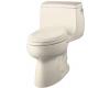 Kohler Gabrielle K-3513-RA-47 Almond Comfort Height One-Piece Elongated Toilet with Toilet Seat and Right-Hand Trip Lever