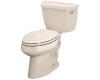 Kohler Highline K-3519-TR-55 Innocent Blush Comfort Height Elongated 1.1 GPF Toilet with Tank Cover Locks and Right-Hand Trip Lever