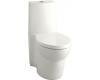 Kohler Saile K-3564-0 White Longated One-Piece Toilet with Dual Flush Technology and Saile Quiet-Close Toilet Seat