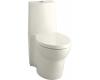 Kohler Saile K-3564-96 Biscuit Longated One-Piece Toilet with Dual Flush Technology and Saile Quiet-Close Toilet Seat