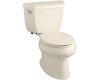 Kohler Wellworth K-3574-47 Almond Elongated Toilet with Class Five Flushing Technology and Left-Hand Trip Lever