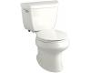 Kohler Wellworth K-3576-7 Black Black Round-Front Toilet with Class Five Flushing Technology and Left-Hand Trip Lever