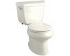 Kohler Wellworth K-3576-96 Biscuit Round-Front Toilet with Class Five Flushing Technology and Left-Hand Trip Lever