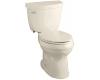 Kohler Cimarron K-3609-47 Almond Comfort Height Elongated 1.28 GPF Toilet with Class Six Technology and Left-Hand Trip Lever