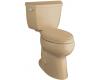 Kohler Highline K-3611-33 Mexican Sand Comfort Height Two-Piece Elongated Toilet with Left-Hand Trip Lever