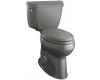 Kohler Highline K-3611-58 Thunder Grey Comfort Height Two-Piece Elongated Toilet with Left-Hand Trip Lever