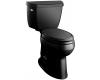 Kohler Highline K-3611-7 Black Black Comfort Height Two-Piece Elongated Toilet with Left-Hand Trip Lever