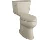 Kohler Highline K-3611-G9 Sandbar Comfort Height Two-Piece Elongated Toilet with Left-Hand Trip Lever